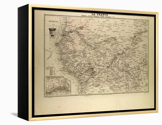 Map of Senegal Sudan and Guinea 1896-null-Framed Premier Image Canvas