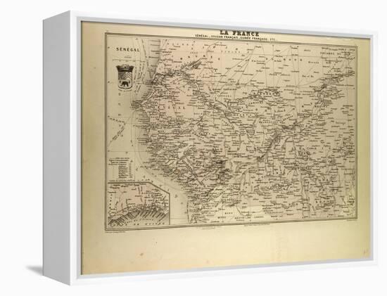 Map of Senegal Sudan and Guinea 1896-null-Framed Premier Image Canvas