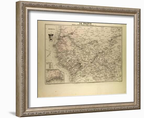 Map of Senegal Sudan and Guinea 1896-null-Framed Giclee Print