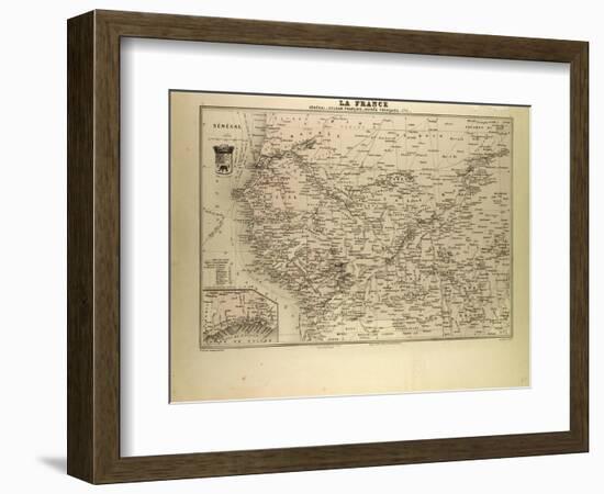 Map of Senegal Sudan and Guinea 1896-null-Framed Giclee Print