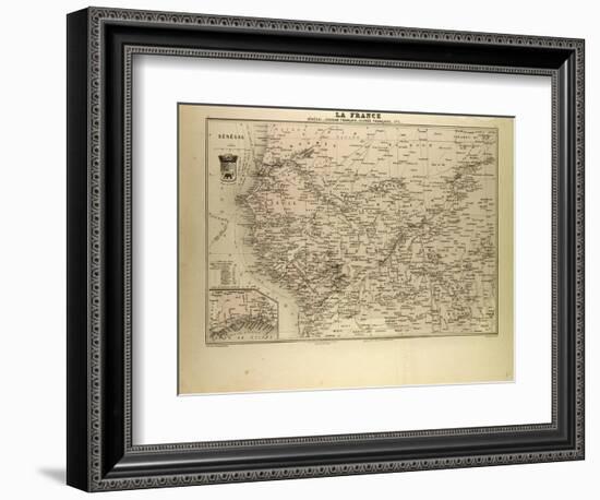 Map of Senegal Sudan and Guinea 1896-null-Framed Giclee Print