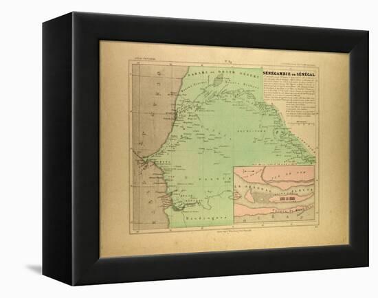 Map of Senegal-null-Framed Premier Image Canvas