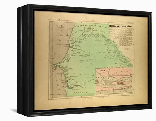 Map of Senegal-null-Framed Premier Image Canvas