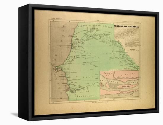 Map of Senegal-null-Framed Premier Image Canvas