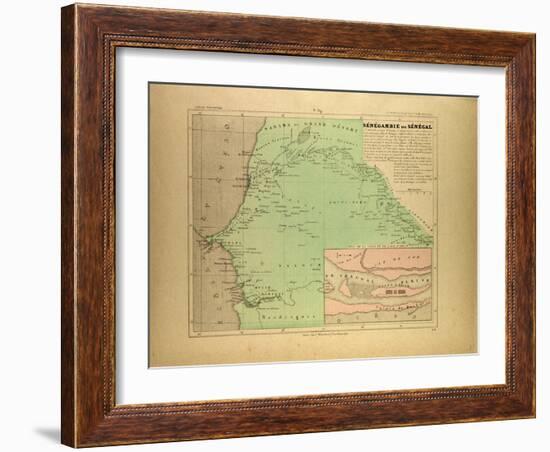 Map of Senegal-null-Framed Giclee Print