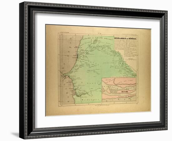 Map of Senegal-null-Framed Giclee Print