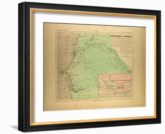 Map of Senegal-null-Framed Giclee Print