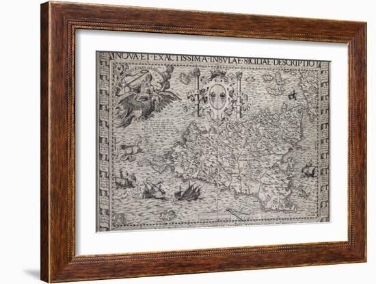 Map Of Sicily-Paul de la Houe-Framed Giclee Print