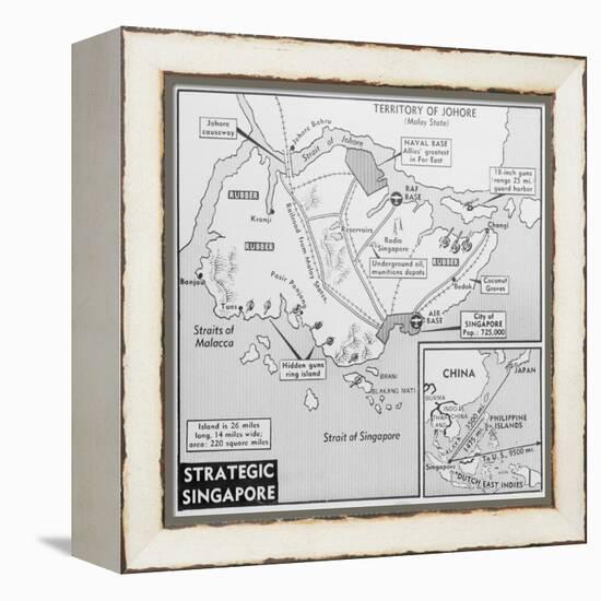 Map of Singapore-null-Framed Premier Image Canvas