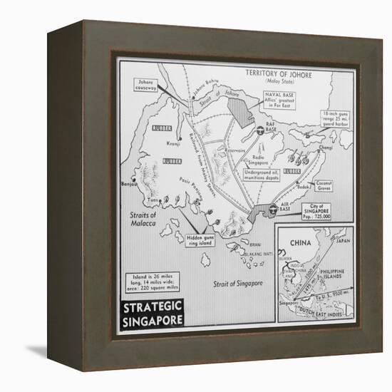 Map of Singapore-null-Framed Premier Image Canvas