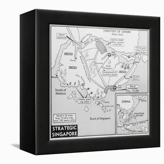 Map of Singapore-null-Framed Premier Image Canvas