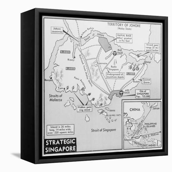 Map of Singapore-null-Framed Premier Image Canvas