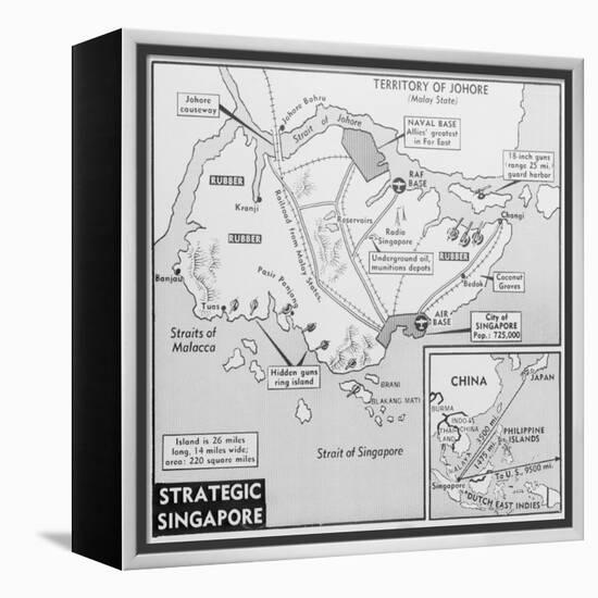 Map of Singapore-null-Framed Premier Image Canvas