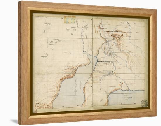 Map of Sir Samuel Baker's Route from Gondokoro to Lake Albert, 1864-Sir Samuel Baker-Framed Premier Image Canvas