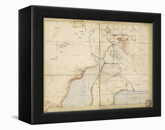 Map of Sir Samuel Baker's Route from Gondokoro to Lake Albert, 1864-Sir Samuel Baker-Framed Premier Image Canvas