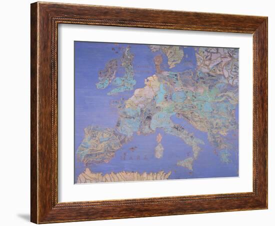 Map of Sixteenth Century Europe, from the Sala Del Mappamondo circa 1574-5-Giovanni De' Vecchi-Framed Giclee Print