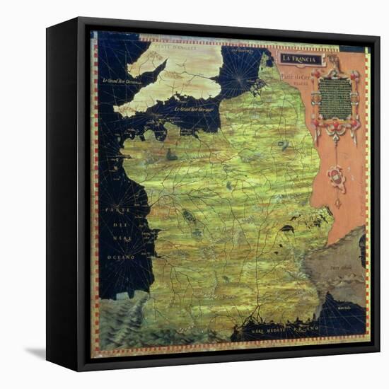 Map of Sixteenth Century France, from the "Sala Delle Carte Geografiche"-Stefano And Danti Bonsignori-Framed Premier Image Canvas