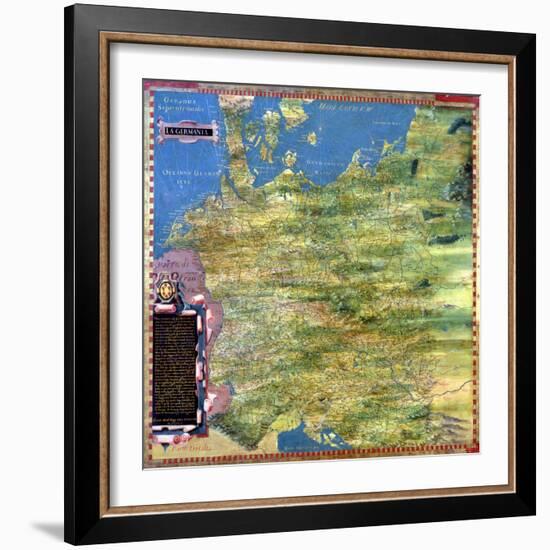 Map of Sixteenth Century Germany, from the "Sala Delle Carte Geografiche"-Stefano And Danti Bonsignori-Framed Giclee Print