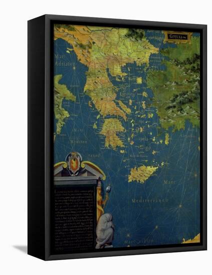 Map of Sixteenth Century Greece, from the "Sala Delle Carte Geografiche"-Stefano And Danti Bonsignori-Framed Premier Image Canvas