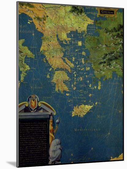 Map of Sixteenth Century Greece, from the "Sala Delle Carte Geografiche"-Stefano And Danti Bonsignori-Mounted Giclee Print