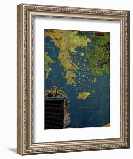 Map of Sixteenth Century Greece, from the "Sala Delle Carte Geografiche"-Stefano And Danti Bonsignori-Framed Giclee Print