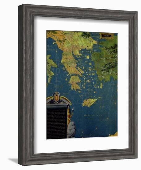 Map of Sixteenth Century Greece, from the "Sala Delle Carte Geografiche"-Stefano And Danti Bonsignori-Framed Giclee Print