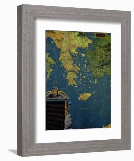 Map of Sixteenth Century Greece, from the "Sala Delle Carte Geografiche"-Stefano And Danti Bonsignori-Framed Giclee Print