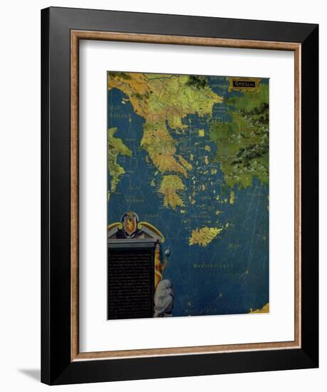 Map of Sixteenth Century Greece, from the "Sala Delle Carte Geografiche"-Stefano And Danti Bonsignori-Framed Giclee Print