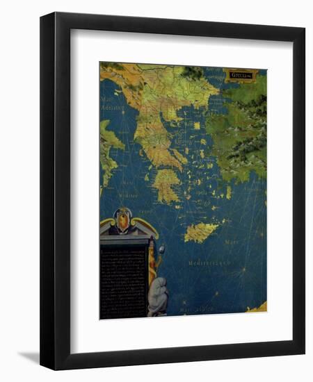 Map of Sixteenth Century Greece, from the "Sala Delle Carte Geografiche"-Stefano And Danti Bonsignori-Framed Giclee Print