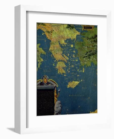 Map of Sixteenth Century Greece, from the "Sala Delle Carte Geografiche"-Stefano And Danti Bonsignori-Framed Giclee Print