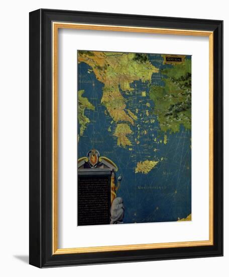 Map of Sixteenth Century Greece, from the "Sala Delle Carte Geografiche"-Stefano And Danti Bonsignori-Framed Giclee Print