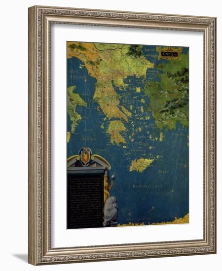 Map of Sixteenth Century Greece, from the "Sala Delle Carte Geografiche"-Stefano And Danti Bonsignori-Framed Giclee Print