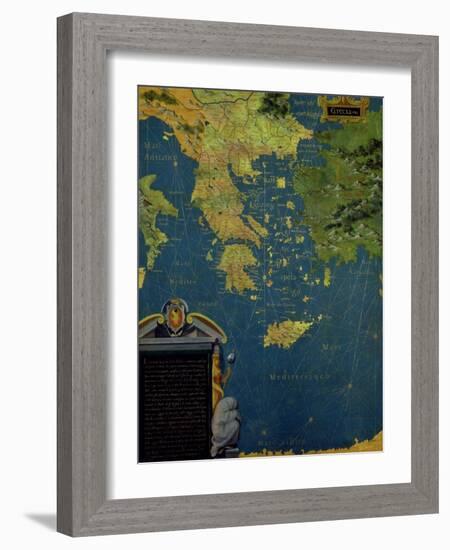 Map of Sixteenth Century Greece, from the "Sala Delle Carte Geografiche"-Stefano And Danti Bonsignori-Framed Giclee Print