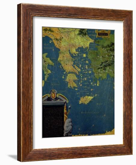 Map of Sixteenth Century Greece, from the "Sala Delle Carte Geografiche"-Stefano And Danti Bonsignori-Framed Giclee Print