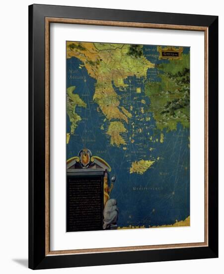 Map of Sixteenth Century Greece, from the "Sala Delle Carte Geografiche"-Stefano And Danti Bonsignori-Framed Giclee Print