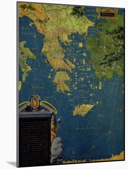 Map of Sixteenth Century Greece, from the "Sala Delle Carte Geografiche"-Stefano And Danti Bonsignori-Mounted Giclee Print