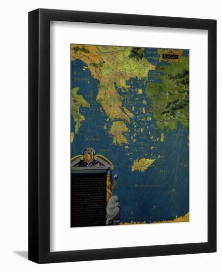 Map of Sixteenth Century Greece, from the "Sala Delle Carte Geografiche"-Stefano And Danti Bonsignori-Framed Giclee Print