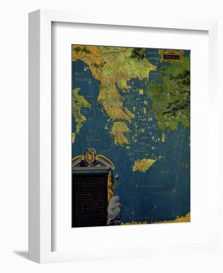 Map of Sixteenth Century Greece, from the "Sala Delle Carte Geografiche"-Stefano And Danti Bonsignori-Framed Giclee Print