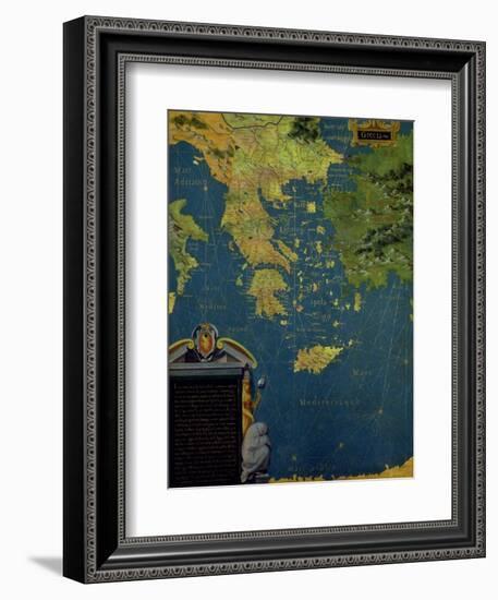 Map of Sixteenth Century Greece, from the "Sala Delle Carte Geografiche"-Stefano And Danti Bonsignori-Framed Giclee Print