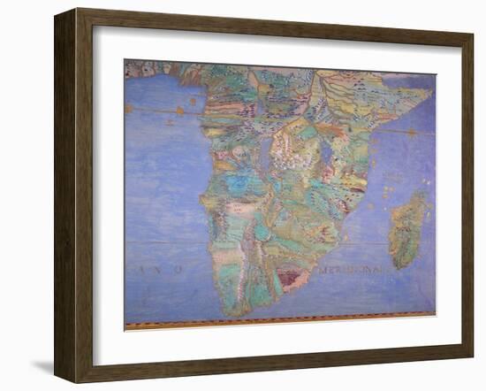Map of Sixteenth Century India, from the 'Sala del Mappamondo'-Giovanni De' Vecchi-Framed Giclee Print