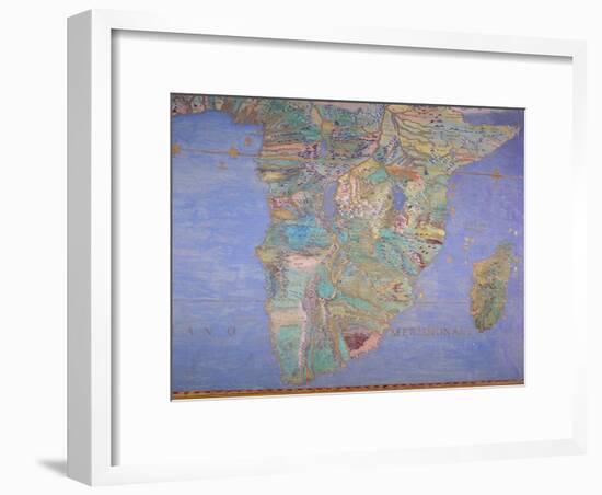 Map of Sixteenth Century India, from the 'Sala del Mappamondo'-Giovanni De' Vecchi-Framed Giclee Print