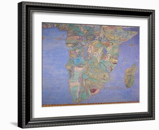 Map of Sixteenth Century India, from the 'Sala del Mappamondo'-Giovanni De' Vecchi-Framed Giclee Print