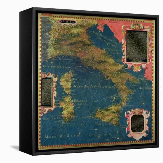 Map of Sixteenth Century Italy, from the "Sala Delle Carte Geografiche"-Stefano And Danti Bonsignori-Framed Premier Image Canvas