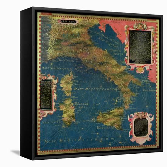 Map of Sixteenth Century Italy, from the "Sala Delle Carte Geografiche"-Stefano And Danti Bonsignori-Framed Premier Image Canvas