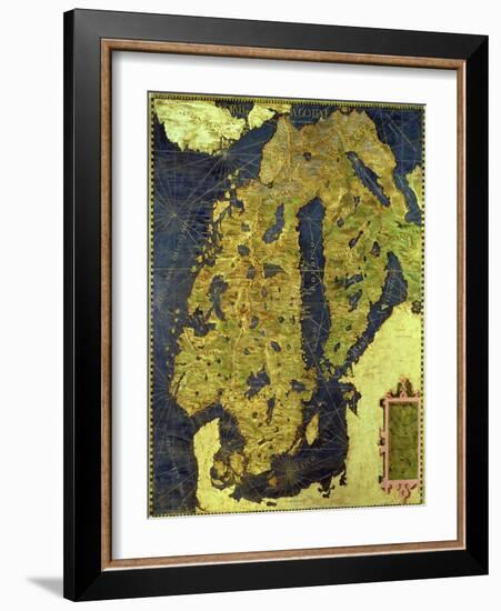 Map of Sixteenth Century Scandinavia, from the "Sala Delle Carte Geografiche"-Stefano And Danti Bonsignori-Framed Giclee Print