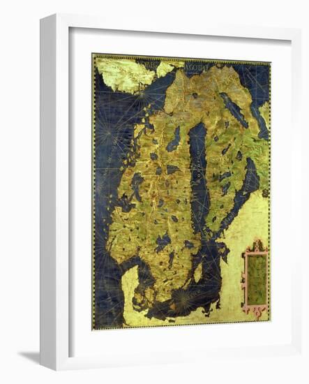 Map of Sixteenth Century Scandinavia, from the "Sala Delle Carte Geografiche"-Stefano And Danti Bonsignori-Framed Giclee Print