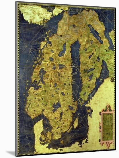 Map of Sixteenth Century Scandinavia, from the "Sala Delle Carte Geografiche"-Stefano And Danti Bonsignori-Mounted Giclee Print