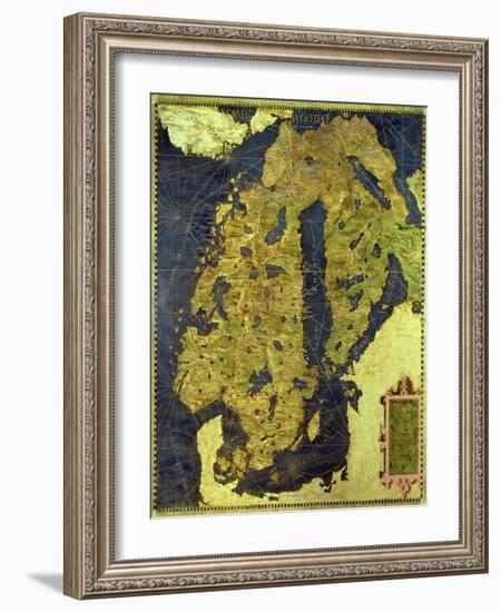 Map of Sixteenth Century Scandinavia, from the "Sala Delle Carte Geografiche"-Stefano And Danti Bonsignori-Framed Giclee Print
