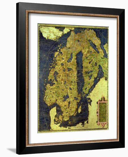 Map of Sixteenth Century Scandinavia, from the "Sala Delle Carte Geografiche"-Stefano And Danti Bonsignori-Framed Giclee Print