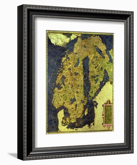 Map of Sixteenth Century Scandinavia, from the "Sala Delle Carte Geografiche"-Stefano And Danti Bonsignori-Framed Giclee Print